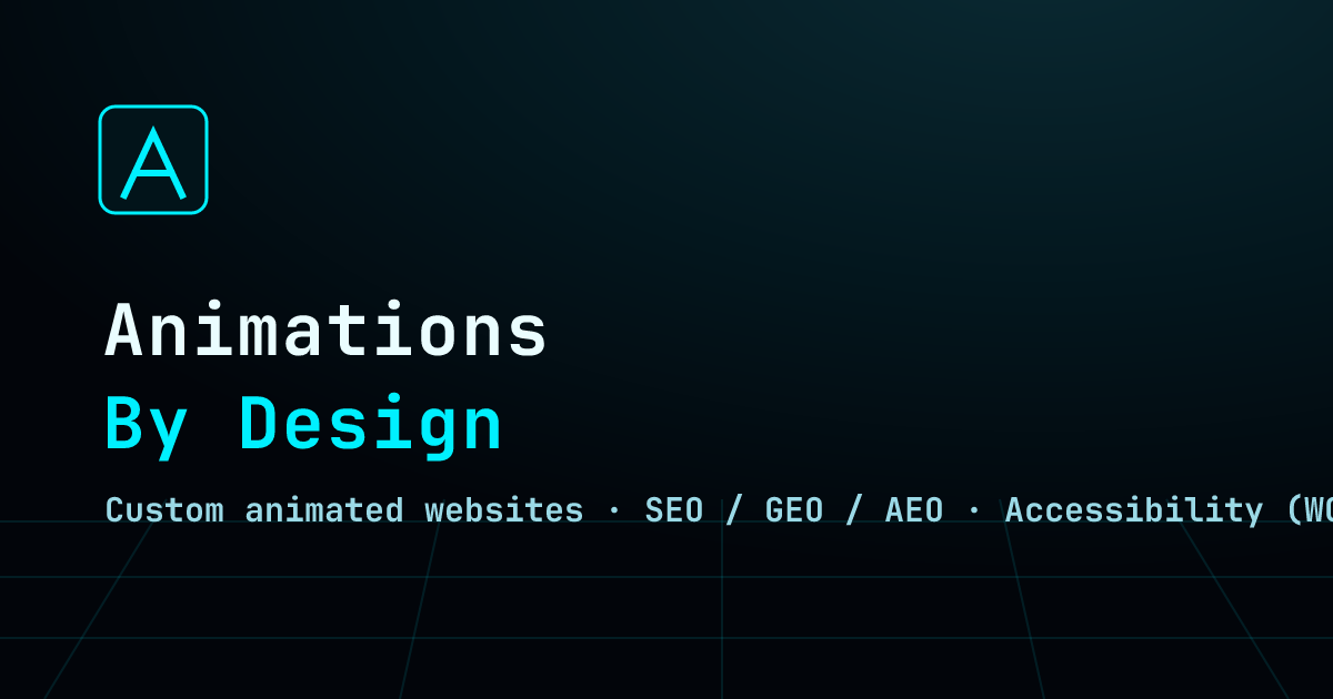 Portfolio — Animated Web Work | Animations By Design